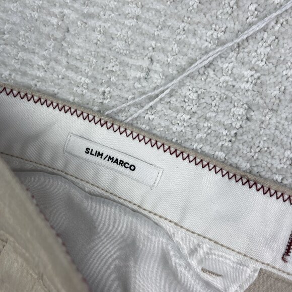 Jack & Jones Pants Mens 34 / 32 Sand Beige Linen Blend Slim Fit Marco Straight - Picture 5 of 13